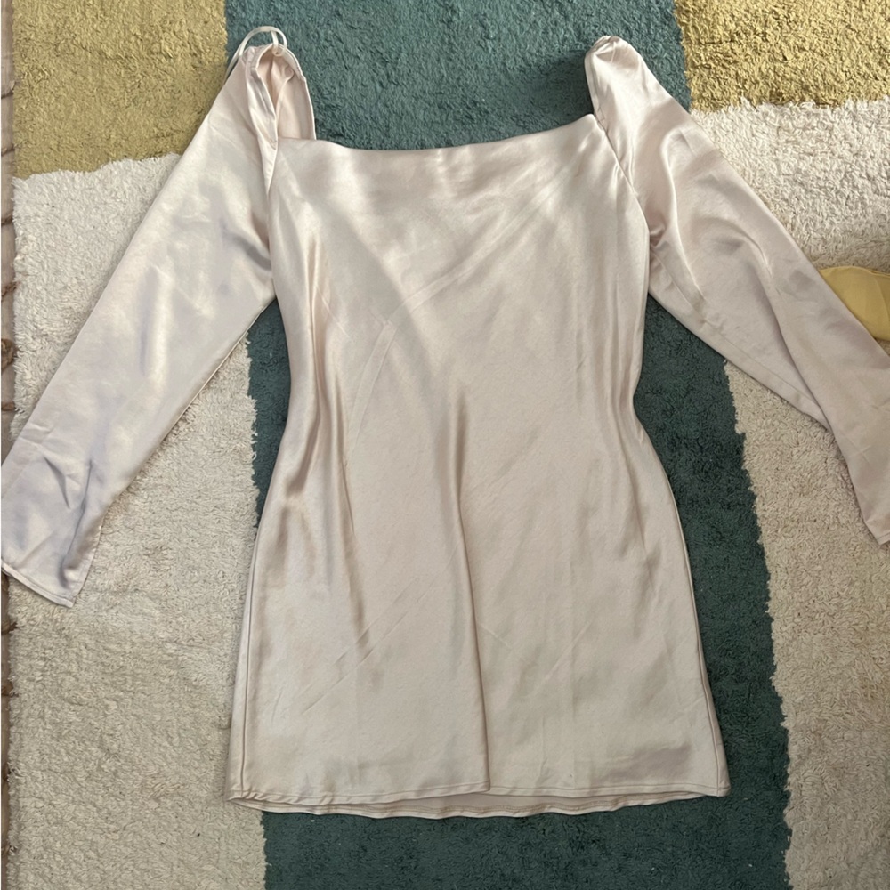 Champagne Silky Mini Dress